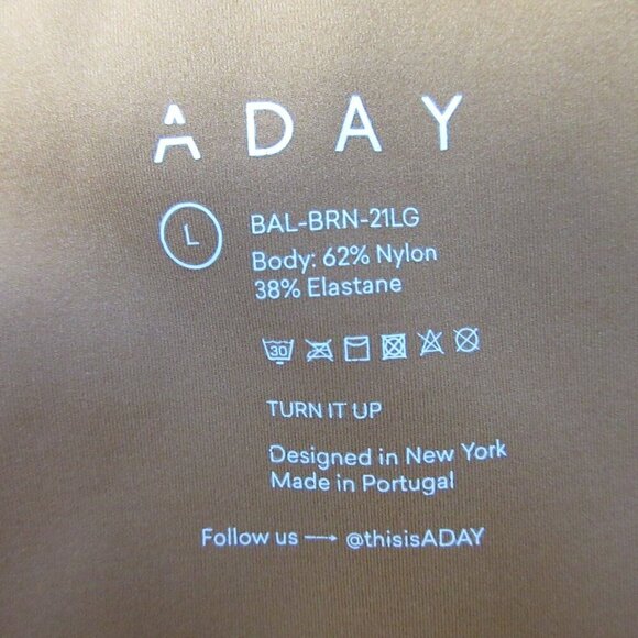 Aday Turn It Up Pants Women L Brown High Rise Trouser Ankle Pleated Casual 310 - Picture 3 of 12